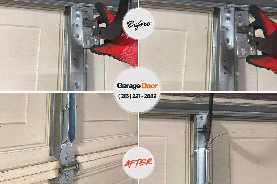 Before and after: garage door repair Mill Neck, NY